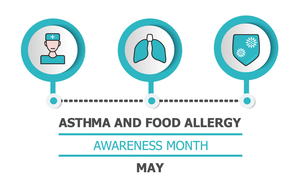 Asthma and Food Allergy Awareness Month is celebrated in May.
